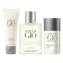 Acqua di Gio ESTUCHE 3 Piezas Hombre EDT 100ml + Gel de ducha 75ml + Desodorante en barra 75gr-Giorgio Armani Best