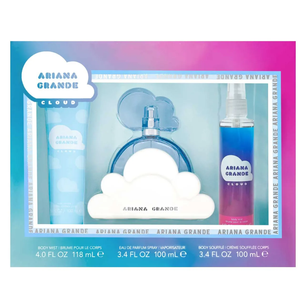 Cloud Estuche 3 Piezas Dama EDP 100ml + Crema Corporal 100ml + Body mist 118ml-Ariana Grande Discount