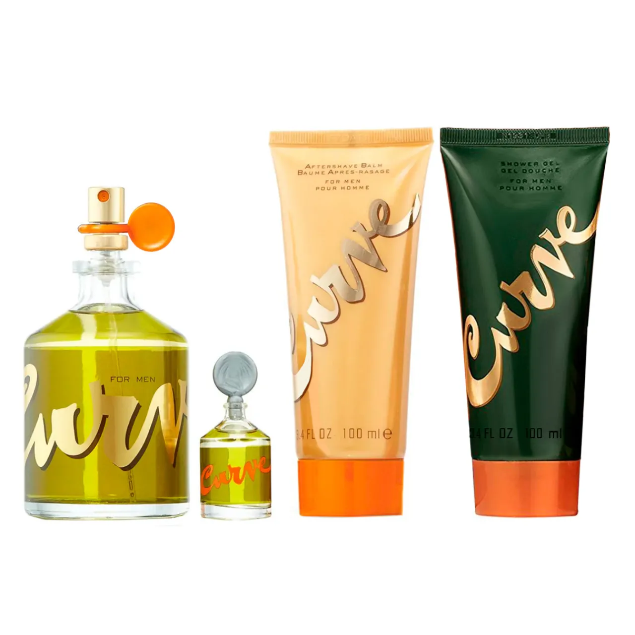 Curve Estuche 4 Piezas Hombre Agua de colonia 125ml + Balsamo p/despues del afeitado 100ml + Gel de ducha 75ml + Mini 7.5ml-Liz Claiborne Outlet