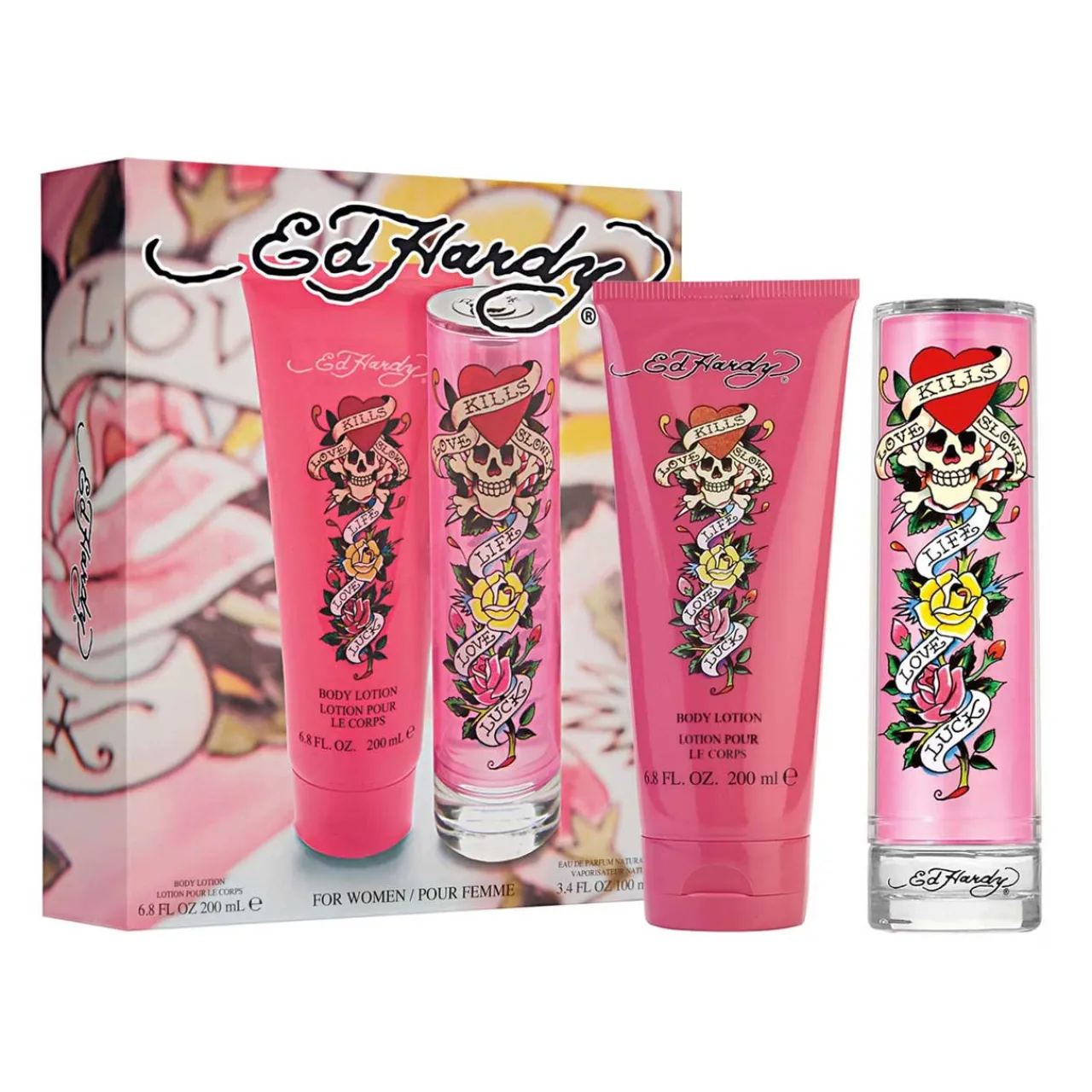 Ed Hardy Estuche 2 Piezas Dama EDP 100ml + Crema Corporal 200ml-Christian Audigier Outlet