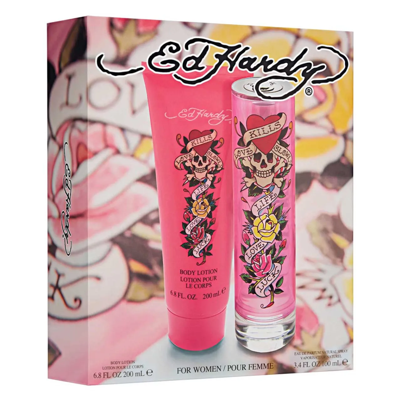 Ed Hardy Estuche 2 Piezas Dama EDP 100ml + Crema Corporal 200ml-Christian Audigier Outlet