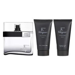 F by Ferragamo Black Estuche 3 Piezas Hombre EDT 100ml + Showe gel 75ml + After Shave 75ml-Salvatore Ferragamo Best