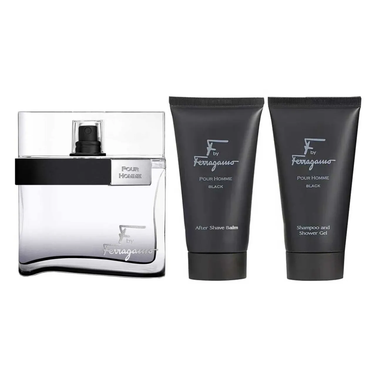 F by Ferragamo Black Estuche 3 Piezas Hombre EDT 100ml + Showe gel 75ml + After Shave 75ml-Salvatore Ferragamo Best
