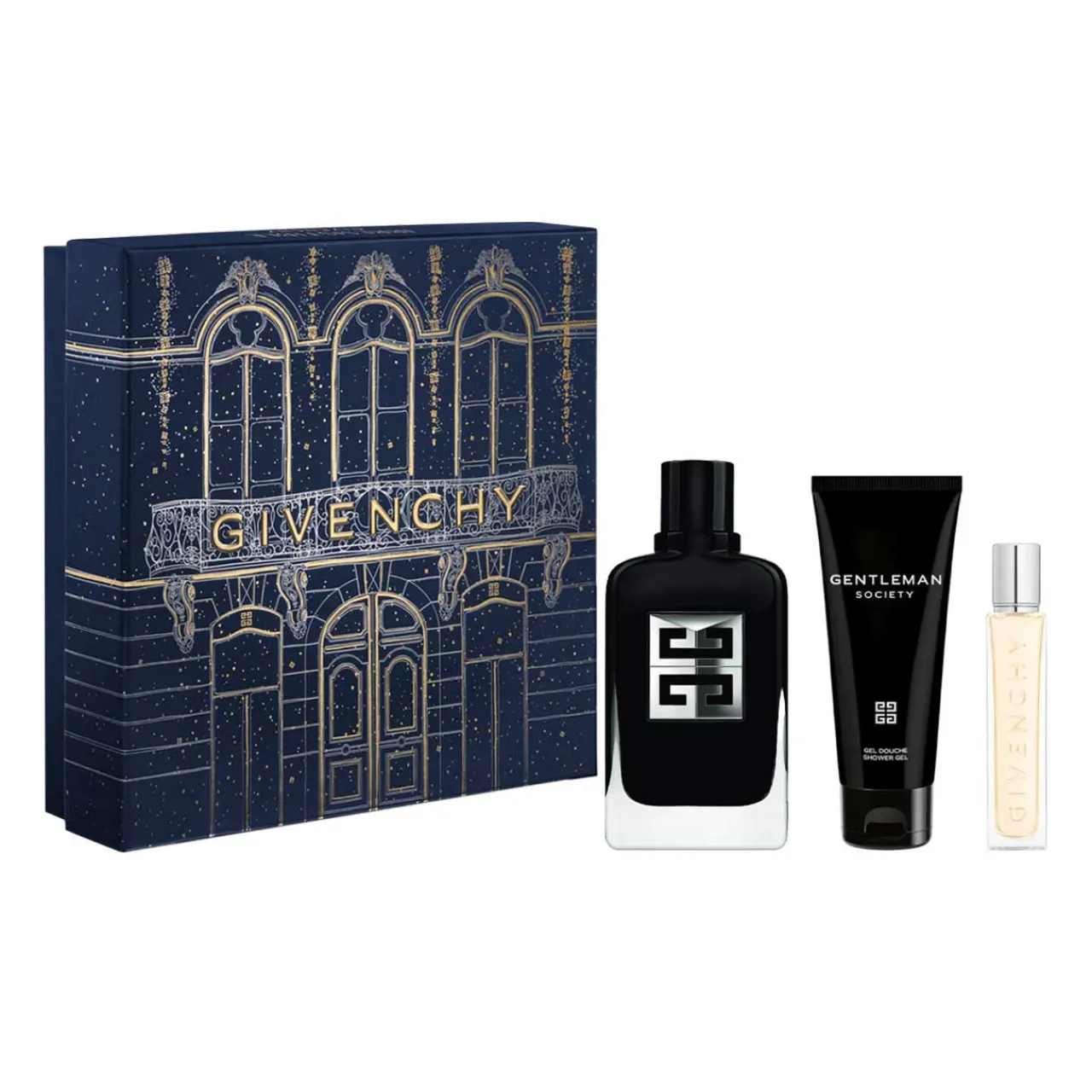 Gentleman Society SET 3 Piezas Hombre EDP 100ml + Shower Gel 75ml + Miniatura 12.5ml-Givenchy Hot