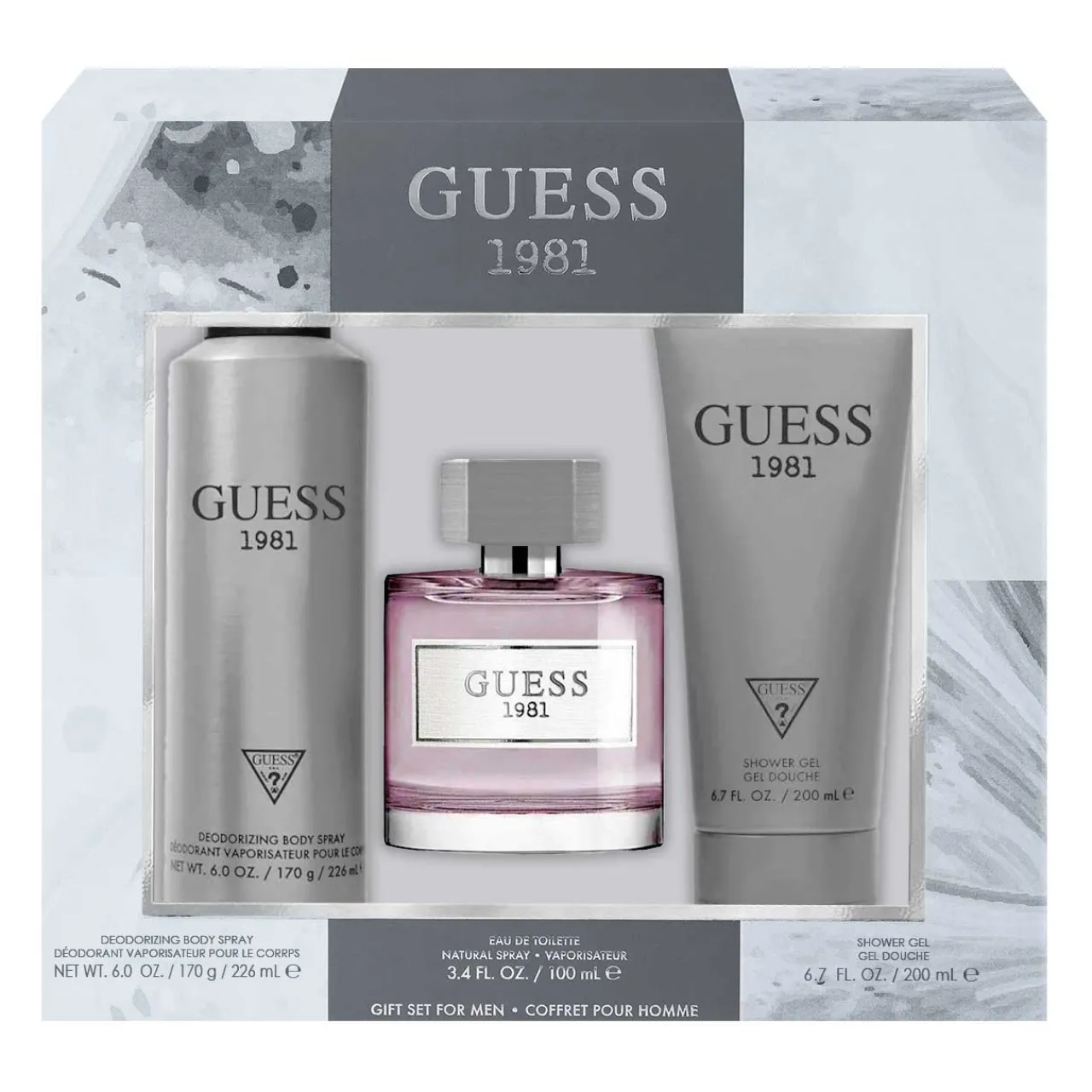 198 Estuche 3 Piezas Hombre EDT 100ml + Gel p/bañar 200ml + Desodorante-Guess New