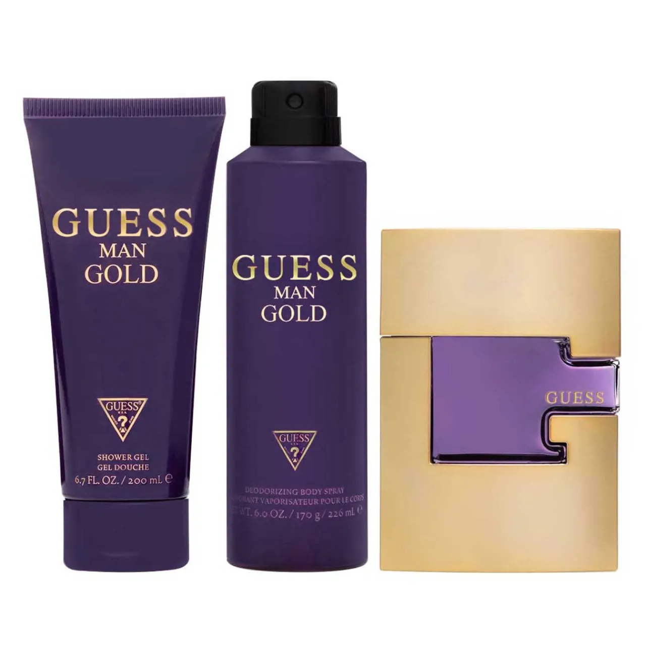Gold Estuche 3 Piezas Hombre EDT 75ml + shower gel 200ml + Desodorante-Guess Fashion