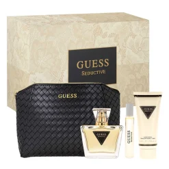 Seductive Set 4 Piezas Dama EDT 75ml + Locion Corporal 100 ml + Cosmetiquera + Miniatura 15ml-Guess Clearance