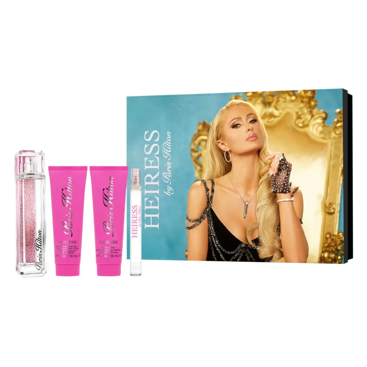 Heiress by Set 4 Piezas Dama EDP 100ml + Locion Corporal 90ml + Gel de baño + Mini 10ml-Paris Hilton Sale