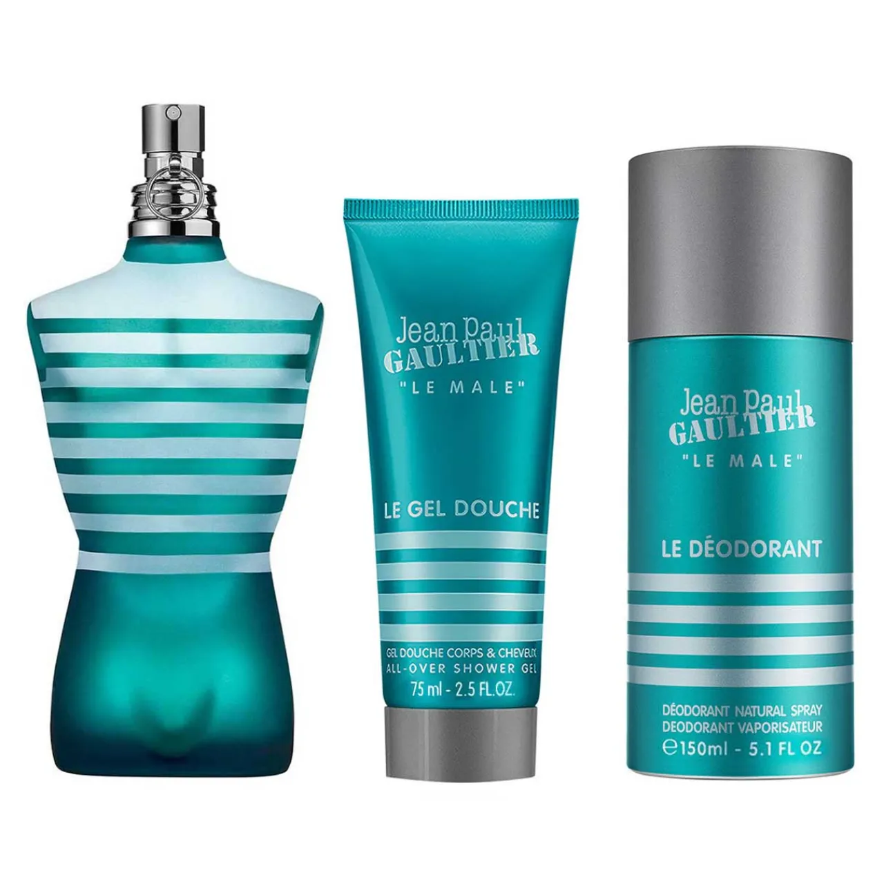Le Male Estuche 3 Piezas Hombre EDT 125ml + Desodorante 150ml + Shower Gel 75ml-Jean Paul Gaultier Hot