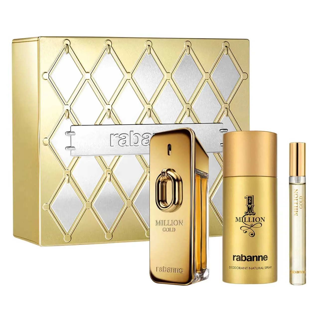 Million Gold Intense Metal Estuche 3 Piezas Hombre EDP 100ml + Desodorante 150ml + Miniatura 10ml-Rabanne Best