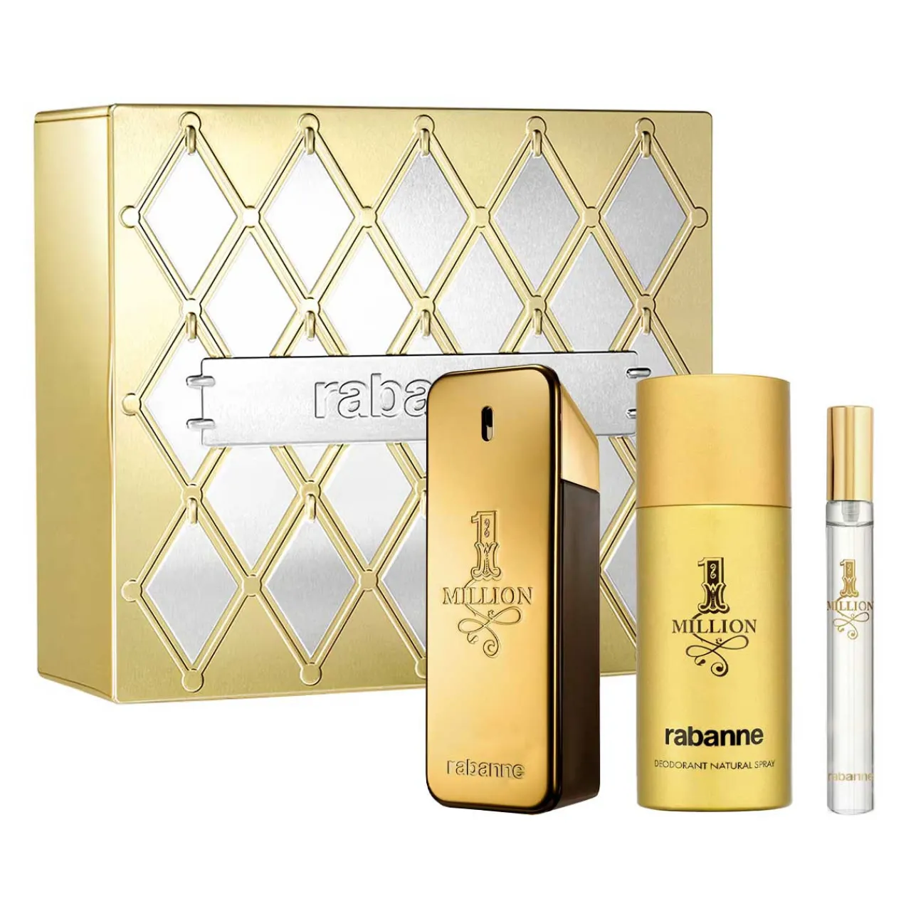 One Million Metal Estuche 3 Piezas Hombre EDT 100ml + Desodorante 150ml + Miniatura 10ml-Paco Rabanne Online