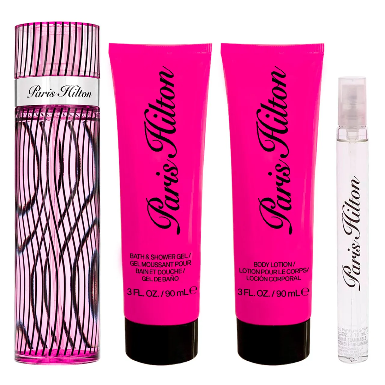 Estuche 4 Piezas Dama EDP 100ml + Locion Corporal 90ml + Gel de ducha 90ml + Miniatura 10ml-Paris Hilton Sale