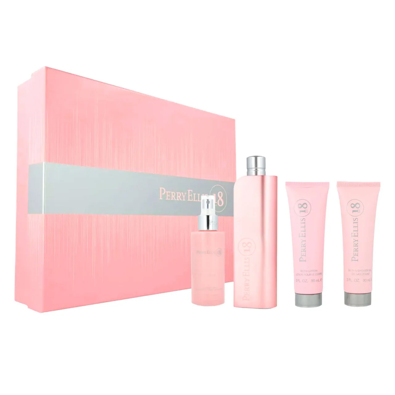 Perry 18 Estuche 4 Piezas Dama EDP 100ml + Crema p/manos 57gr + Body Mist 118ml + Mini 7.5ml-Perry Ellis Sale