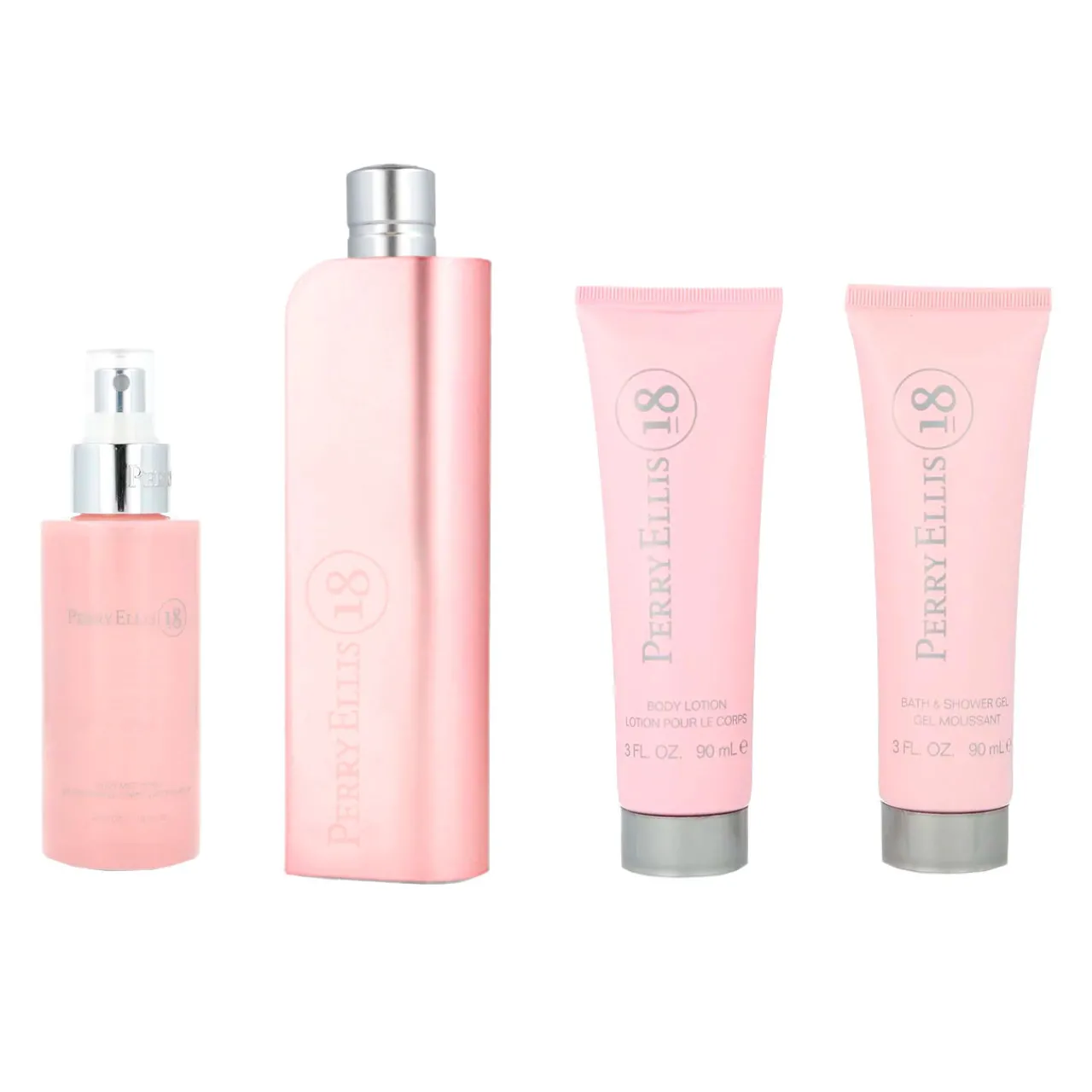 Perry 18 Estuche 4 Piezas Dama EDP 100ml + Crema p/manos 57gr + Body Mist 118ml + Mini 7.5ml-Perry Ellis Sale