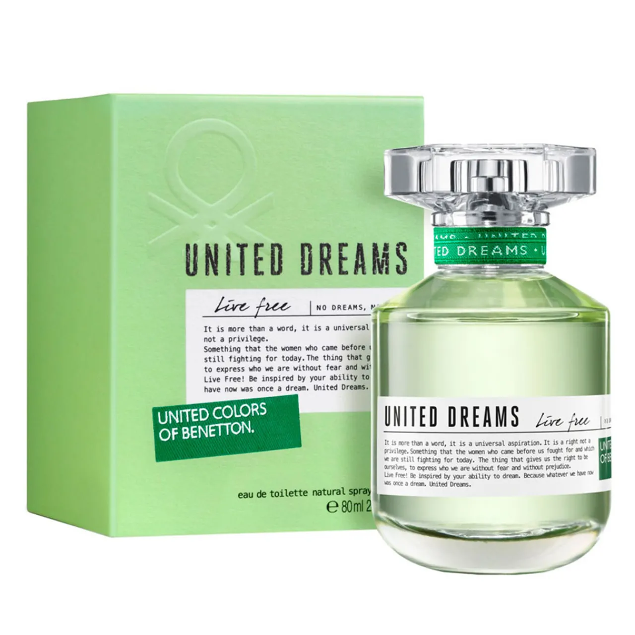 United Dreams Live Free EDT 80ml Dama-Benetton Clearance