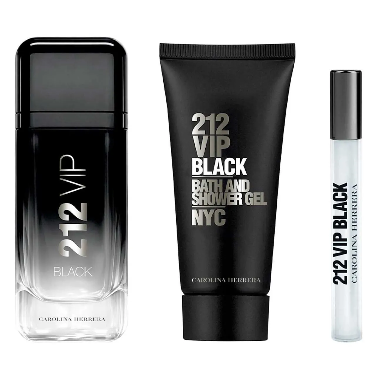 212 Vip Black Estuche 3 Piezas Hombre EDP 100ml + Bath & Shower Gel 100ml + Miniatura 10ml-Carolina Herrera Outlet