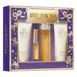 White Diamonds Estuche 4 Piezas Dama EDT 100ml + Body Wash 100ml + Body Lotion 100ml + Miniatura 10ml-Elizabeth Taylor Hot