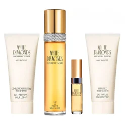 White Diamonds Estuche 4 Piezas Dama EDT 100ml + Body Wash 100ml + Body Lotion 100ml + Miniatura 10ml-Elizabeth Taylor Hot